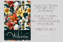 Mix Color Lily Flowers Welcome Guests Friends Garden Flag Product Image 2