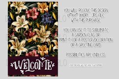 Mix Color Lily Flowers 12x18 Welcome Garden Flag Sublimation Product Image 2