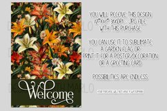 Mix Color Lily Flowers 12x18 Welcome Garden Flag Sublimation Product Image 2