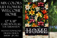 Mix Color Lily Flowers 12x18 Welcome Home Garden Flag Design Product Image 1