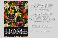 Mix Color Lily Flowers 12x18 Welcome Home Garden Flag Design Product Image 2