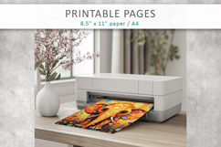 mixed media elephant art, printable pages Product Image 5