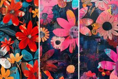 Mixed Media Bold Floral Digital Paper Bundle Product Image 5
