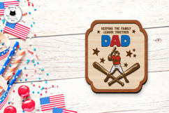 Baseball Dad Sign Laser Cut | Fathers Day SVG Designs Product Image 2