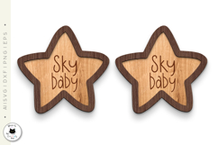 Layered Star Stud Earrings Laser Cut | Celestial Earrings Product Image 3