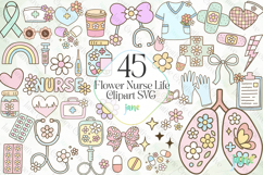 Flower Nurse Life Svg Clipart Product Image 1