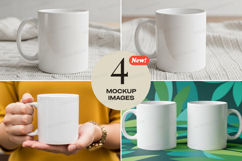 Four mug mockup Product Image 1