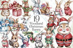 Woodland Christmas Bunny Sublimation Product Image 1