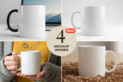 Four mug mockup Product Image 1