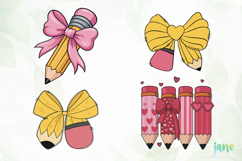 Teacher Coquette Bows SVG PNG Product Image 1