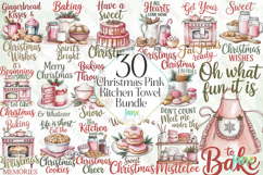 Christmas Pink Kitchen Towel Bundle Product Image 1