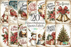Retro Christmas Quotes Labels Bundle Product Image 1