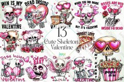 Cute Skeleton Valentine Sublimation Product Image 1