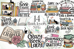 Book lovers SVG PNG Sublimation Bundle Product Image 1