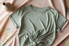 Sage green t shirt mockup clothing Product Image 1