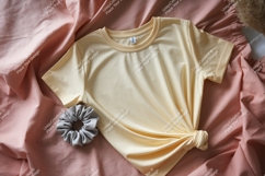 Pale yellow t shirt with scrunchie image Product Image 1