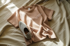 Waffle knit shirt and shoe mockup apparel Product Image 1
