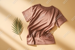 Dusty rose t shirt palm leaf image Product Image 1