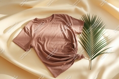 Dusty rose t shirt palm leaf mockup image Product Image 1