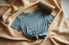 Blue t shirt mockup with twine image Product Image 1