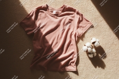 Dusty rose t shirt mockup with cotton image Product Image 1