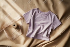 Lavender t shirt lace spool mockup image Product Image 1