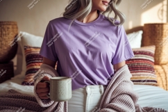 Lavender shirt cozy mockup image Product Image 1