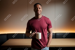 Man holding coffee mug mockup casual Product Image 1