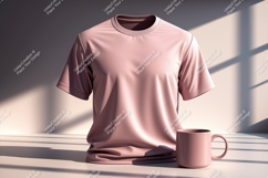 Pink T Shirt And Mug tshirt apparel Product Image 1