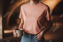 Peach T Shirt Denim Jeans Mug image Product Image 1