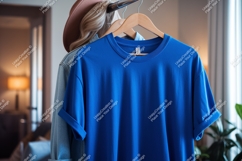 Royal blue t shirt denim jacket image Product Image 1