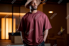 Maroon T Shirt Mockup t-shirt fashion Product Image 1