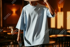 Light blue t shirt mockup apparel Product Image 1