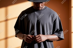 Dark grey t shirt mockup image Product Image 1