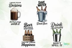Beer And Coffee Themed Kitchen Towel PNG Product Image 1