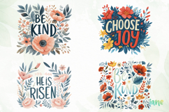 Floral Christian Png Sublimation Product Image 1