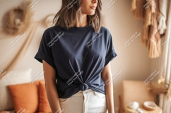 Navy blue t shirt mockup image Product Image 1