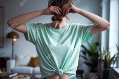 Mint green t shirt mockup image Product Image 1