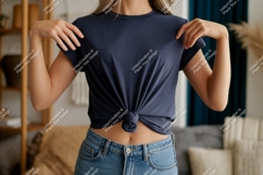 Navy blue t shirt mockup image Product Image 1