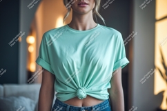 Mint tee mockup shirt woman Product Image 1