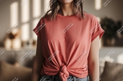 Coral T Shirt Mockup t-shirt apparel Product Image 1