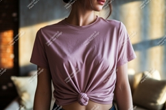 Mauve t shirt mockup clothing Product Image 1