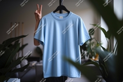 Light blue t shirt peace sign clothing apparel Product Image 1
