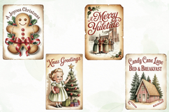 Retro Christmas Quotes Labels Product Image 1