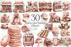 Watercolor Baking Clipart Sublimation Product Image 1