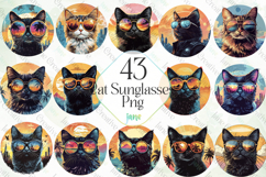 Cat Sunglasses PNG Clipart Bundle Product Image 1