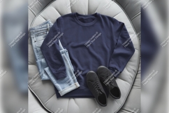 Casual Outfit With Tshirt Mockup And Sneakers Product Image 1