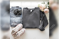 Gray Tshirt Mockup Flat Lay Casual Outfit Product Image 1