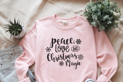Peace, Love and Christmas Magic svg file, Holiday svg Product Image 3