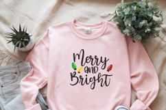 Merry and Bright svg, Christmas Lights Cut file Product Image 2